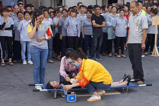 上G不朽情缘2019年上半年消防演习现场